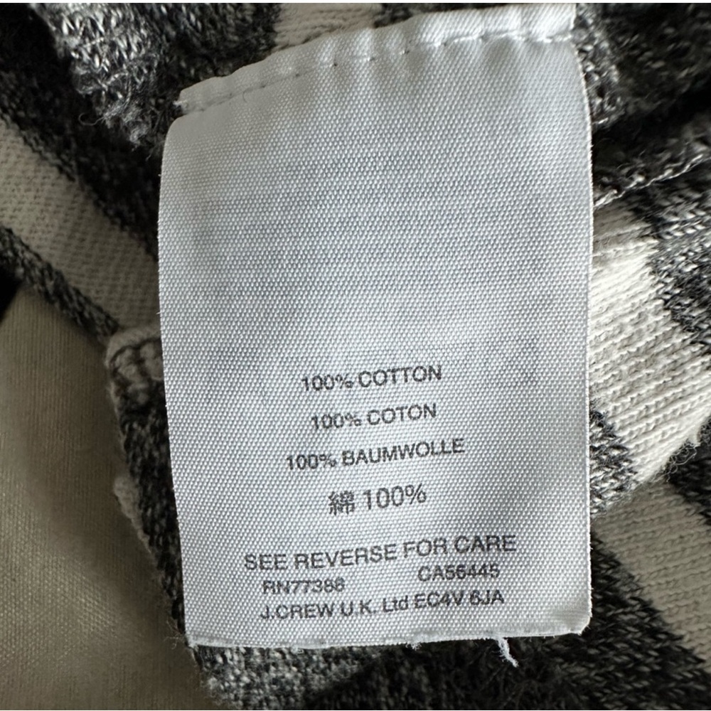 J Crew Deck Striped top long sleeve gray & white cabincore preppy Size M EUC - Picture 11 of 11